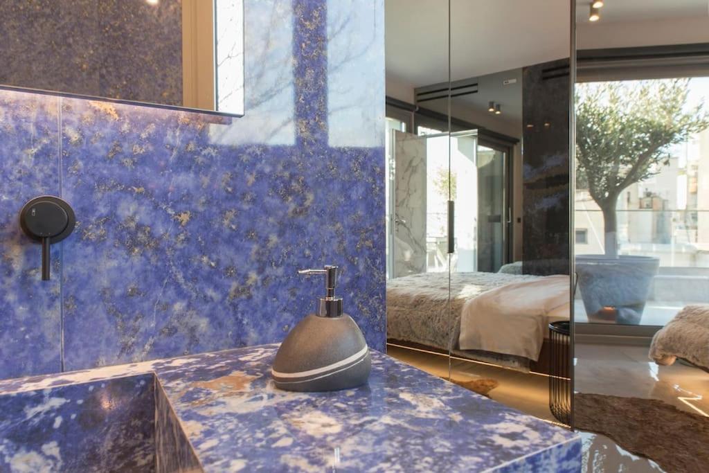 אתונה Luxury Acropolis View Apartment-Living Stone Black Pearl מראה חיצוני תמונה