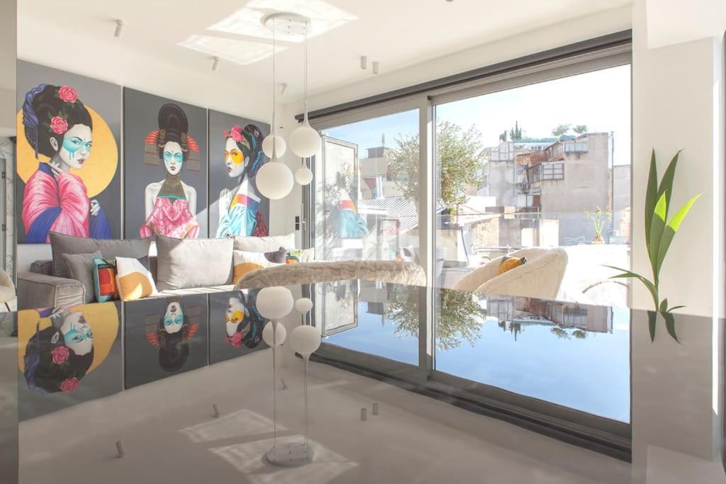 אתונה Luxury Acropolis View Apartment-Living Stone Black Pearl מראה חיצוני תמונה