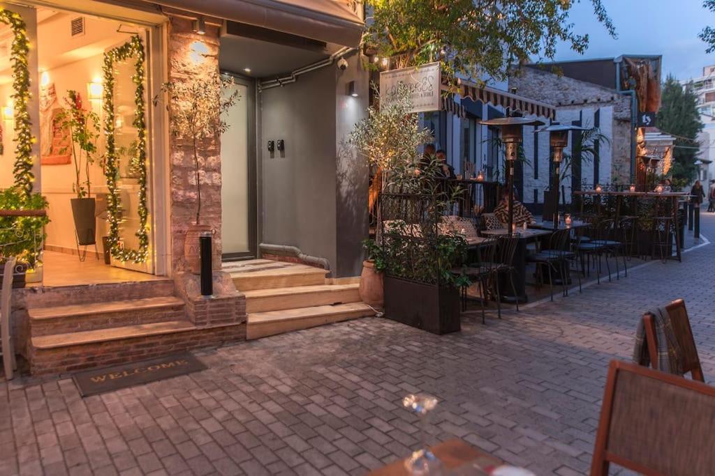 אתונה Luxury Acropolis View Apartment-Living Stone Black Pearl מראה חיצוני תמונה