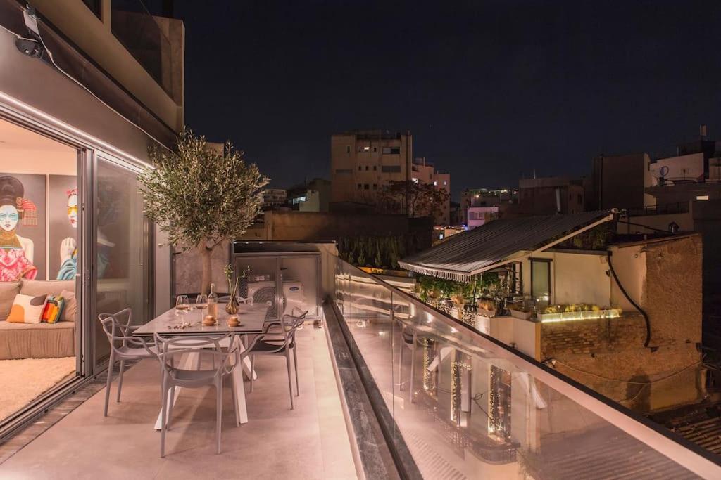 אתונה Luxury Acropolis View Apartment-Living Stone Black Pearl מראה חיצוני תמונה